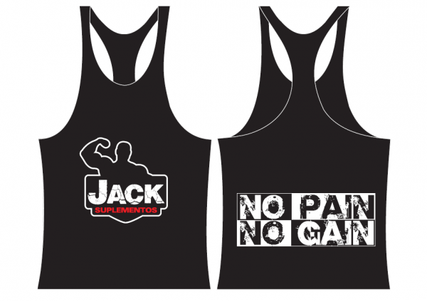 Regata Masculina JACK SUPLEMENTOS NO PAIN NO GAIN